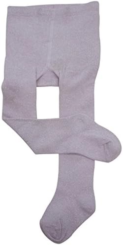 Girls Pink Sparkle Lurex Tights (6-12 Months)