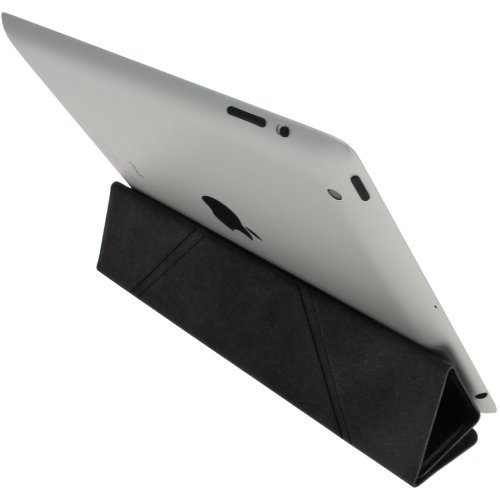 igadgitz Schwarz Faux Leder Kunstleder ‚Cover Mate Transformer‘ Cover für Apple iPad 2, 3 & Neue iPad 4 mit Retina Display 16GB 32GB 64GB Mit Sleep/Wake Funktion & Magnetischen Klipp - 4