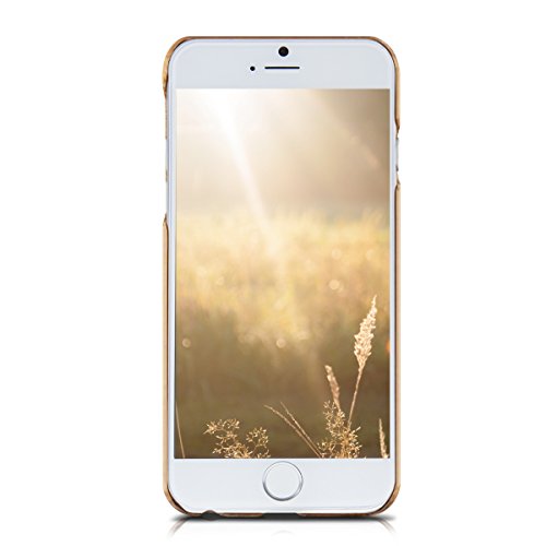 kalibri Funda para Apple iPhone 6   6S - Carcasa Trasera  Ultra Delgada  de  bamb    - Cover Protector  marr  n Claro 
