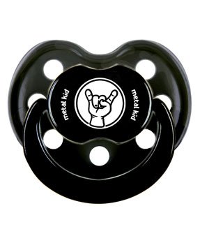 "metal-kid" : Baby Schnuller (Schwarz)