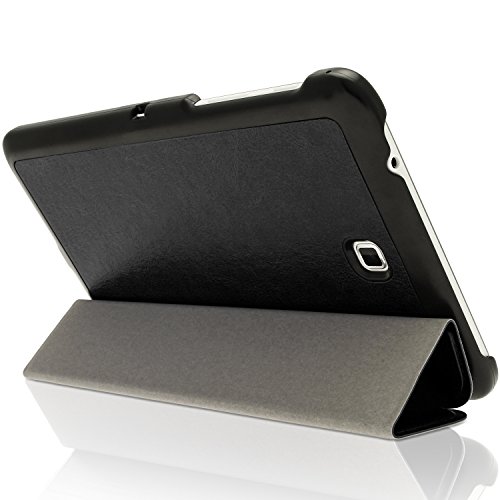 igadgitz Schwarz PU Ledertasche Hülle Smart Cover für Samsung Galaxy Tab 4 8.0″ SM-T330 mit Multi Winkelbetrachtung Stand + Auto Sleep/Wake + Displayschutzfolie - 5