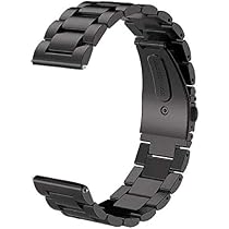Gear S3 Bands, 22mm Solid Quick Release Watch Band Stainless Steel Metal  Butterfly Buckle Strap for Samsung Gear S3 Classic Frontier,Galaxy Watch  46mm, Gear 2 R380 R381 R382 Smartwatch, Black: Buy Online