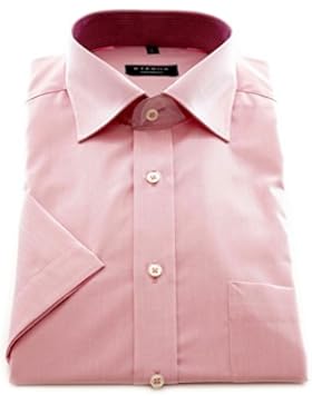 ETERNA Herren Kurzarm Hemd Comfort Fit Chambray rosa mit Patch 8500.51.K147