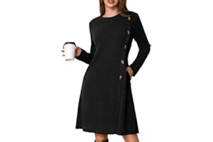 Ritiriko Damen Pullover Kleider Gegen Nacken Langarm 2025 Casual Herbst Winter Mini -Tunika Mit Taschen