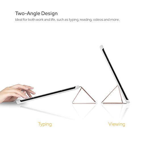 EasyAcc Samsung Galaxy Tab S3 T820/ T825 Hülle Case mit Standfunktion/ Automatische Sleep Wake Funktion PU Leder hüllen für Samsung Galaxy Tab S3 (9,68 Zoll) Smart Cover (Rose Gold, Kunstleder, Ultra) - 5