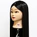 Neverland Beauty 30" Long Smooth 100% Synthetic Black Hair Hairdressing Equipment Styling Head Doll Mannequin Training Head Tools Braiding Cutting Student Practice Model with Clamp UK Stock