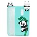 Produktbild Everainy Xiaomi Pocophone F1 Silikon Hülle 3D Panda Muster Ultradünn Hüllen Handyhülle Gummi Kompatibel für Xiaomi Pocophone F1 Schutzhülle Stoßfest TPU Gel Stoßstange Cover (Grün)