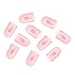 MAKARTT 10Pcs Set White Plastic Nail Art Soak Off Finger Cap Clip UV Gel Polish Remover Wrap Tools