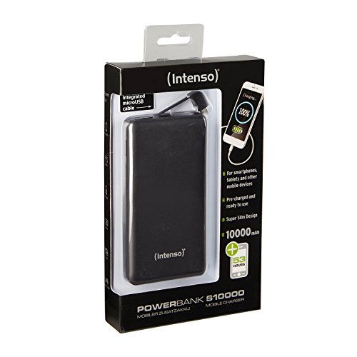 Intenso Powerbank 7332530 Slim externes Ladegerät (10000mAh, geeignet für Smartphone/Tablet PC/MP3 Player/Digitalkamera) schwarz - 5