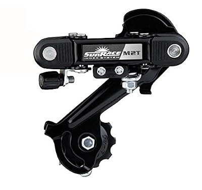 SunRace - Derailleur Arriere VTT Indexe 6/7/8 Vitesses Fixation Directe sur Cadre - Gris