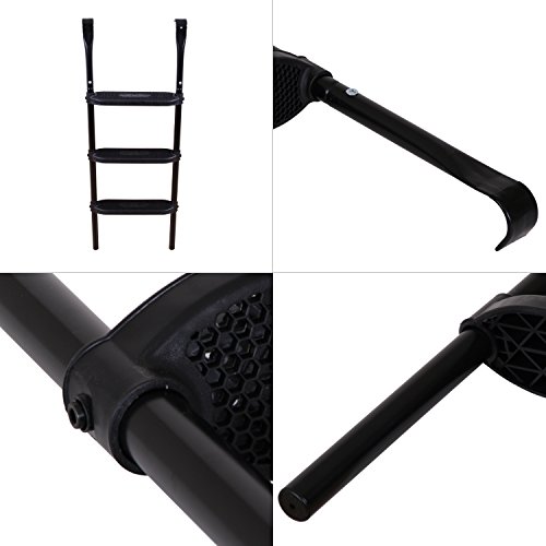 Trampolin Leiter 86 oder 110 cm lang | Treppe mit 3 breiten Stufen | praktische Einstiegsleiter für Gartentrampoline - 4