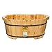Produktbild Holz Baby-Badewanne Doppelholzbecken Cedar Fußbad Spa zu Hause Holzfass