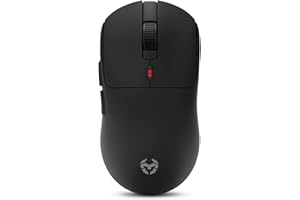 KROM Klever, Ratón Gaming Inalámbrico Superligero 55g, Sensor Óptico Pixart PMW3325 hasta 10000 dpi, 6 Botones, Polling Rate 1000Hz, Conexión Wireless 24GHz y USB C, Compatible PC Mac PS4 PS5, Negro