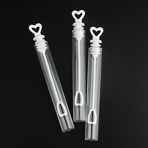 Wskderliner Hochzeit Blasen Seifenblasen Zauberstab Herzform für Hochzeiten Dekoration Packung von 48 - 2