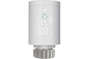 LEDLUX Termostat Siłownik Zigbee Do Chłodnicy Zawór Termofonowy, Wyświetlacz LCD Na Ciało, Zasilany Polarem AA, Kompatybilny Z Amazon Alexa i Google Home