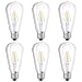 Produktbild Osram LED Star Classic Edison Lampe, in Edison Form mit E27-Sockel, nicht dimmbar, Ersetzt 60 Watt, Filamentstil Klar, Warmweiß - 2700 Kelvin, 6er-Pack
