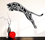 Breites Anwendungsspektrum guijiumai Vinyl Applique Wandaufkleber Schwarz Leopard Predator Animal Tribe, Mode Tier Wandtattoo, Home Wohnzimmer Dekoration D 8 121x85 cm