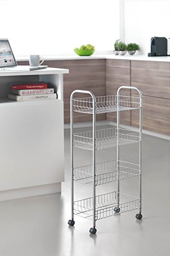 Metaltex 340104039 Ascona Allzweckwagen 4-Etagen, silber - 3