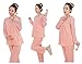 Aimeart Women's Cotton Pajama Breastfeeding Maternity & Nursing Sleepwear Set, Pink, (UK)20-(CN)XXL