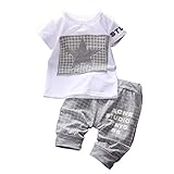 WangsAura Baby Boy Kid 2 Piece STAR Sportswear Clothes T-shirt Top Short Pants Outfit Set