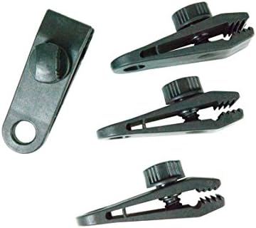 Windhager Tarpaulin Clip Holder, Spanner, Tent Clips Set, 8 Pieces, Black, 0.83 x 2.6 x 2.8 cm, 07010