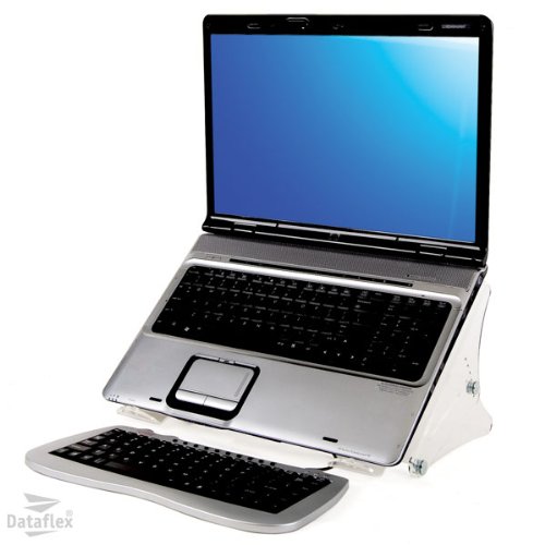 Dataflex HV 460 ErgoNote Notebookständer (Tragkraft max. 6kg, bis 43,2 cm (17 Zoll) Bildschirmdiagonale) hellacryl