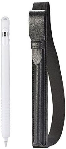 Rescady Sleeve and Skin Case for Apple Pencil, Premium PU Leather Elastic Pencil Pocket Sleeve Pouch Cover and Silicone Skin for Apple Pencil, Fit for iPad Pro 9.7”and 10.5” (9.7-12.9 inch, Transparent)
