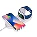 Produktbild Sararoom 2 in 1 Wireless Ladegerät,zusammenklappbare Ladeschale 7.5 W/10 W, Qi Wireless Charging Stand Kompatibel für Apple Watch Series 1/2/3,iPhone X/8/8 Plus,Samsung Galaxy Weiß