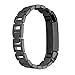 Produktbild Sansee Edelstahl-Uhrenarmband -Handgelenk-Bügel für Fitbit Alta HR Tracker Luxus Genuine (Schwarz)