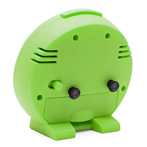 JCC charmante leuchtende kleine runde Handheld Größe nicht ticking Quarz Schreibtisch Uhr Wecker Reisewecker mit Licht Nacht, Snooze Funktion – batteriebetrieben (matt – grün) - 6