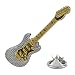 Produktbild Anstecker, Motiv Gitarre, gold- und silberfarben, Metall, zweifarbig