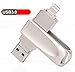 Produktbild 3-in-1 OTG USB-Stick für iPhone, iPad, Mac (Micro-USB 2.0/USB 3.0), externer Speicherstick für Android-Handys, PC Y49 Silber 128 GB