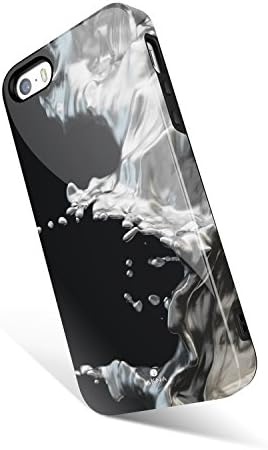 iPhone 5 / 5s /SE case for girls, Akna Charming Series High Impact Flexible Silicon Cover for iPhone5/5s/SE [Splash Silver](915-U.K)