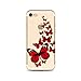 Produktbild iPhone 7 / iPhone 7S 4.7" Hülle TKSHOP Hülle case cover Crystal Silikon Taschen Schutzhülle Durchsichtig Transparent Anti-scratch Muster - Red Butterfly schmetterling