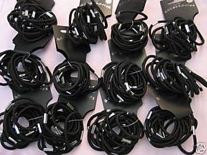 168 X Thick Black Hair Elastics/Bobbles