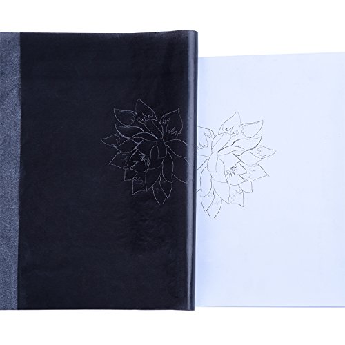 Outus 30 Blatt Carbon Transferpapier Kohlepapier Graphitpapier für Holz, Papier, Segeltuch, 8,5 x 11 Zoll - 2