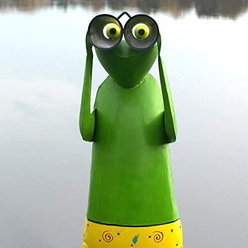 Große Garten Frosch Figur mit Fernglas. Höhe 1,30 Meter - 4