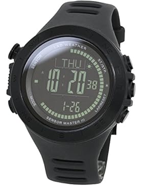 [LAD WEATHER] Schweizer Sensor Höhenmesser Digitaler Kompass Wettervorhersage Entfernung/ Geschwindigkeit/ Schritt...