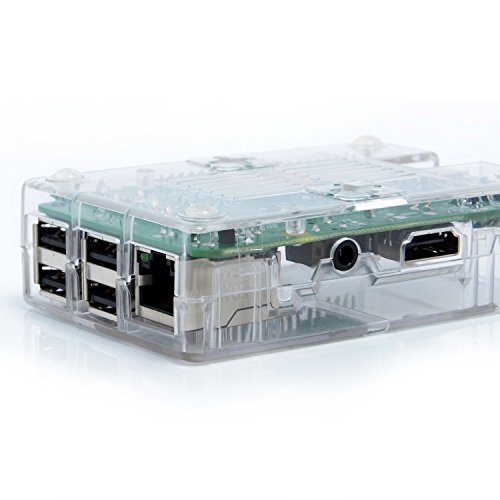 Aukru   Transparente Caja Para Raspberry Pi 3 Model B y Pi 2 Model B  B   B Plus  con 3x disipador de calor