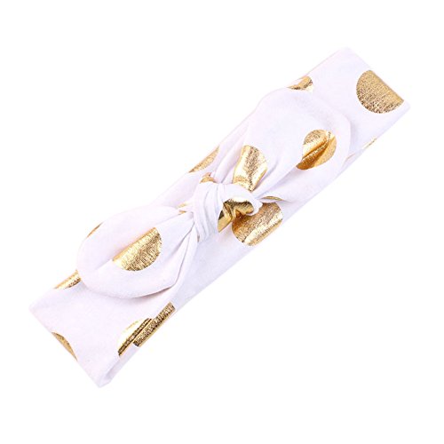 Sanwood Baby Girl Kids Toddler Knot Headband Hairband Headwear (White)