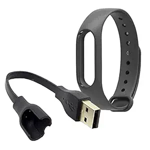 Mistique Replacement TPE Strap and USB Charger Combo Pack for Xiaomi Mi Band 2