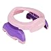 Zicac Baby Toddler Boys Girls Children Friendly 2 in 1 Portable Folding Go Potty Travel Potty Sit Right Toilet Trainer Seat fit Most Adult Toilets (Pink)