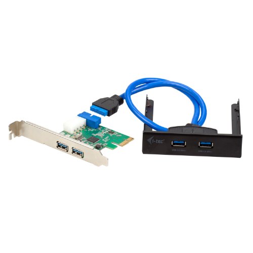 i-tec USB 3.0 Frontpanel Adapter Set PCI-E Karte USB 3.0 SuperSpeed 2x External+ 1x Internal 19pin + USB 3.0 2 Port HUB Frontpanel - 2