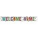 Produktbild Amscan 9900049 Folien-Spruchband, 2,7 m, Aufschrift „Welcome Home“ (Willkommen Zuhause), Holografisches Spruchband