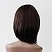 Bigood 18cm Neat bang Short Straight wigs irregular length Bob brown wigs 18cm