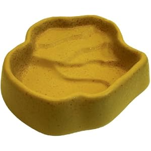 Namiba Terra 9105 Terra-Puzzle Keramik-Terrassen-Wassernapf, 28 x 26 cm, gelb glasiert