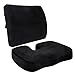 Price comparison product image Lovehome Coccyx Orthopedic Comfort Foam Seat Cushion and Back Cushion Set for Lower Back Lumbar Sciatica Back Pain, Tailbone Pain and Pelvic Pain Relief for Driving, Office and Wheelchair (Black)