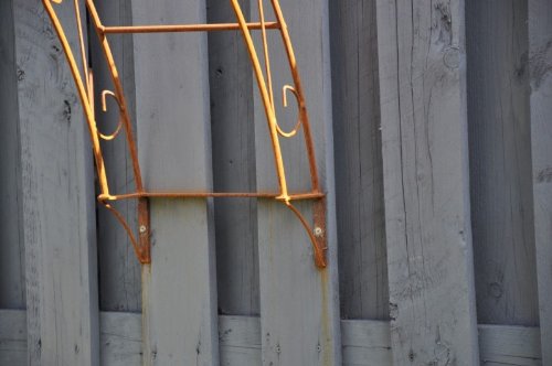 Stabiler Wand – Rosenbogen 10mm Massiveisen! Breite: 160cm Roheisen / Rost - 4