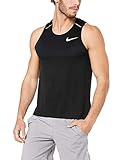 Dri-Fit Technology Nike M Nk Dry Miler Tank Top, Hombre, Black/(Reflective silv), L