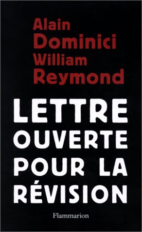 Lettre ouverte pour la révision Lettre ouverte pour la révision